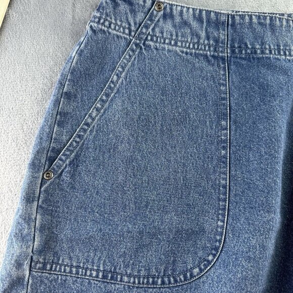 CJ Banks Shorts Womens 18W Blue Flat Front High Rise Cotton Pockets Medium Denim - Picture 8 of 16